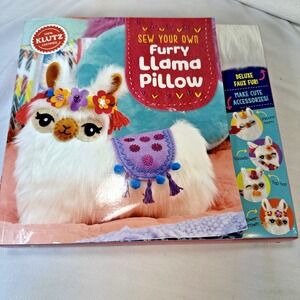 Klutz Sew Your Own Furry Llama Pillow Craft Kit, Beginning Sewing, NEW Sealed